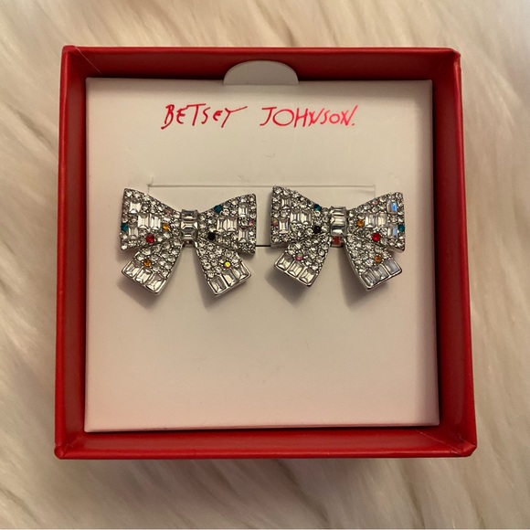 Betsey Johnson Holiday Bow Earrings - New in Box - Picture 5 of 7